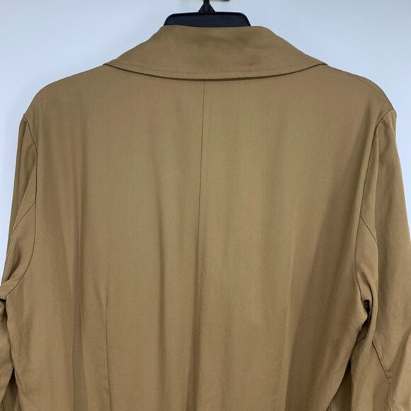 Club Monaco Trench Jumpsuit Brown Straight Leg Crop Tie Waist NWT - Picture 10 of 13